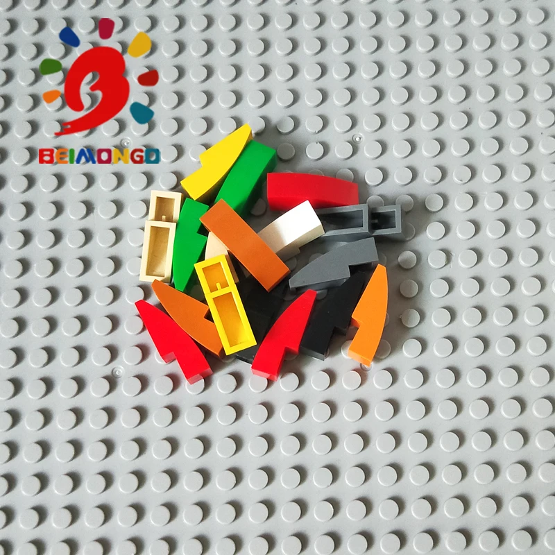 Бесплатная доставка! Строительные блоки BEIMONGO кирпичи с бантом 1x3 100 шт. дуговые