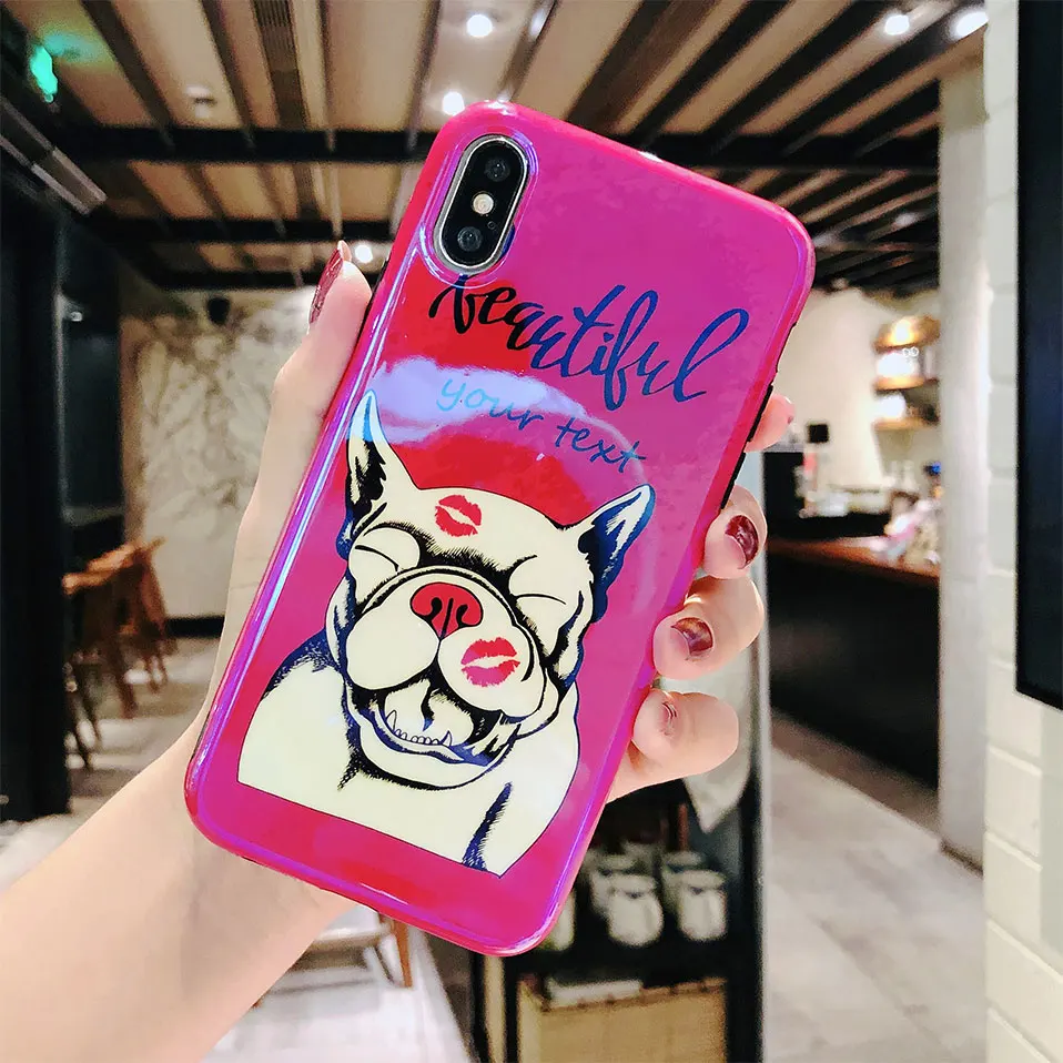 Милая собака шаблон случаи телефона для iPhone 6 6S Коке X XR XS Max высокое качество из