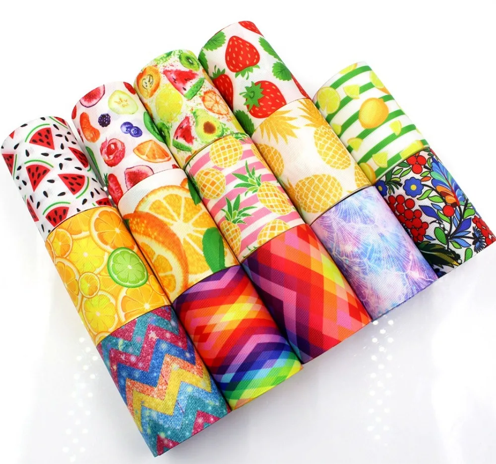 

10Y Free shipping 3" Ombre Chevron Print Grosgrain Ribbon Printed Striped Rainbow Grosgrain Ribbon Cheer Ribbon