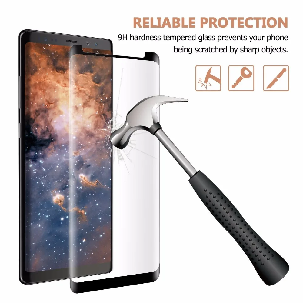 HOPCHAM 3D изогнутое закаленное стекло с полным покрытием для Samsung Galaxy S8 Защитная