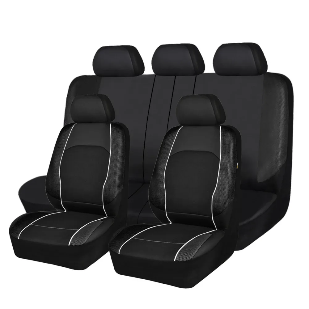 

Car seat cover auto car goods accessories pu leather universal and mesh fabric full seat car seat cover for ford focus 2 lada
