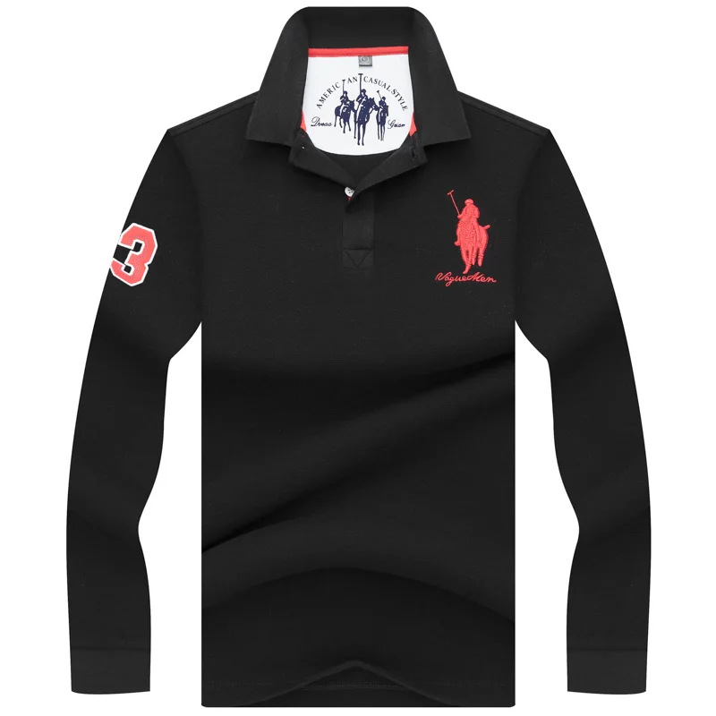 Высококачественная повседневная рубашка-поло высокого качества hommes de Polo A manches