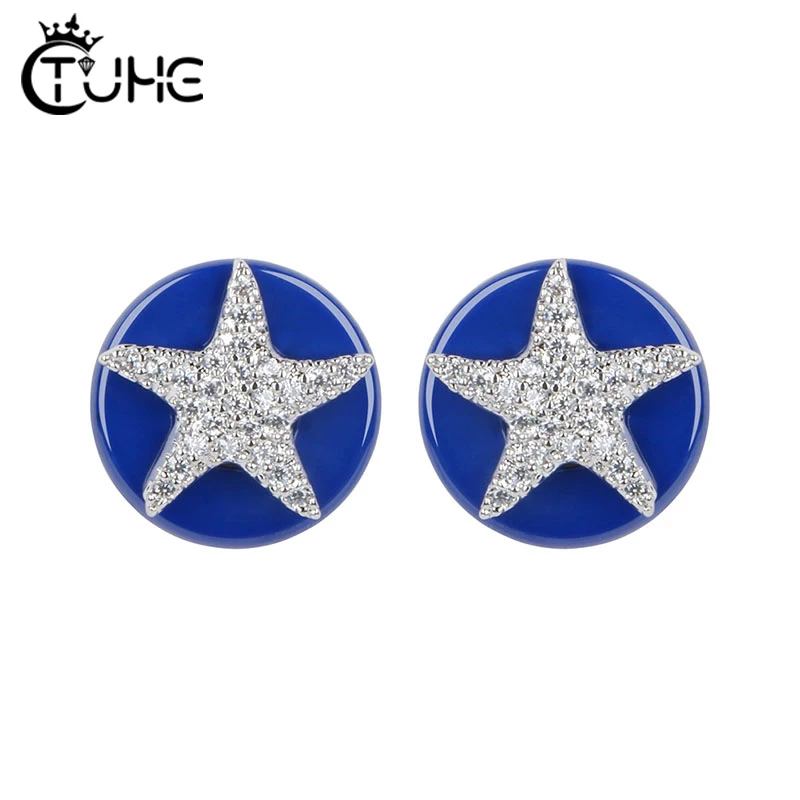 Женские серьги гвоздики с кристаллами белые черные или розовые ААА корейский