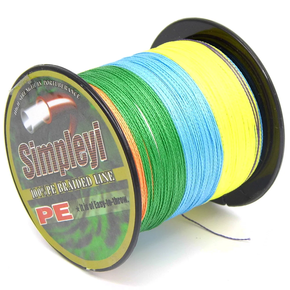 Simpleyi приманка в подарок 500 м 6-100LB 4 Stran PE плетеная леска силовой провод