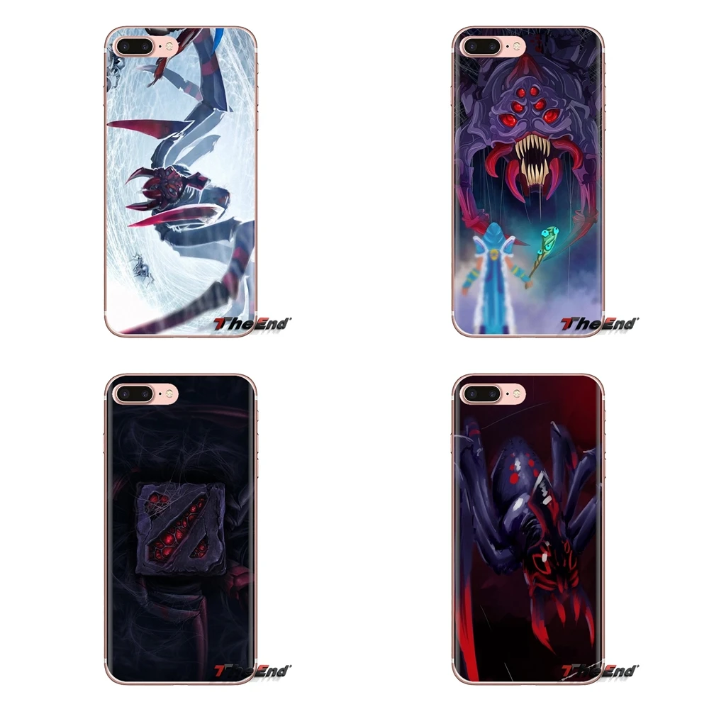 Black Arachnia dota 2 BroodMother For Sony Xperia Z Z1 Z2 Z3 Z5 compact M2 M4 M5 C4 E3 T3 XA Huawei Mate 7 8 Y3II TPU Skin Cover |