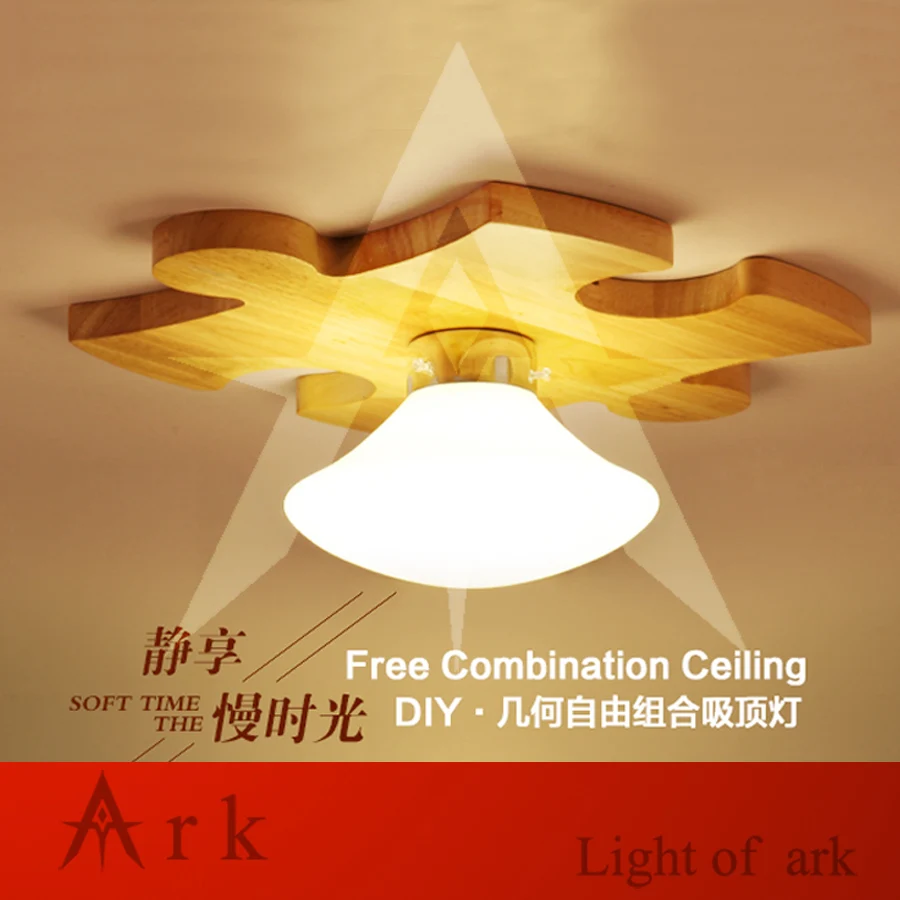 Ark light DIY Головоломка массив деревянный строительный блок Светодиодная