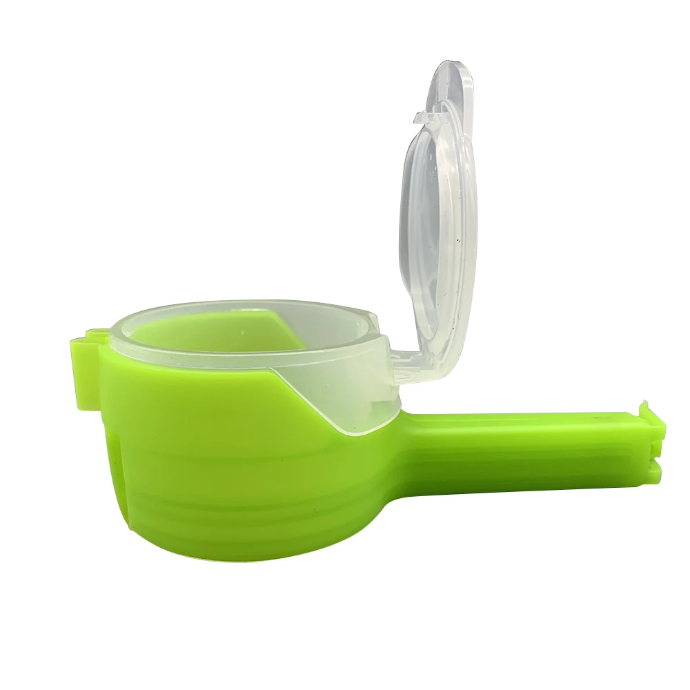 Seal Pour Food Storage Bag Clip Snack Sealing Clips Food Sack Sealer Clamp with Lid Discharge Nozzle Home Travel Kitchen Gadgets