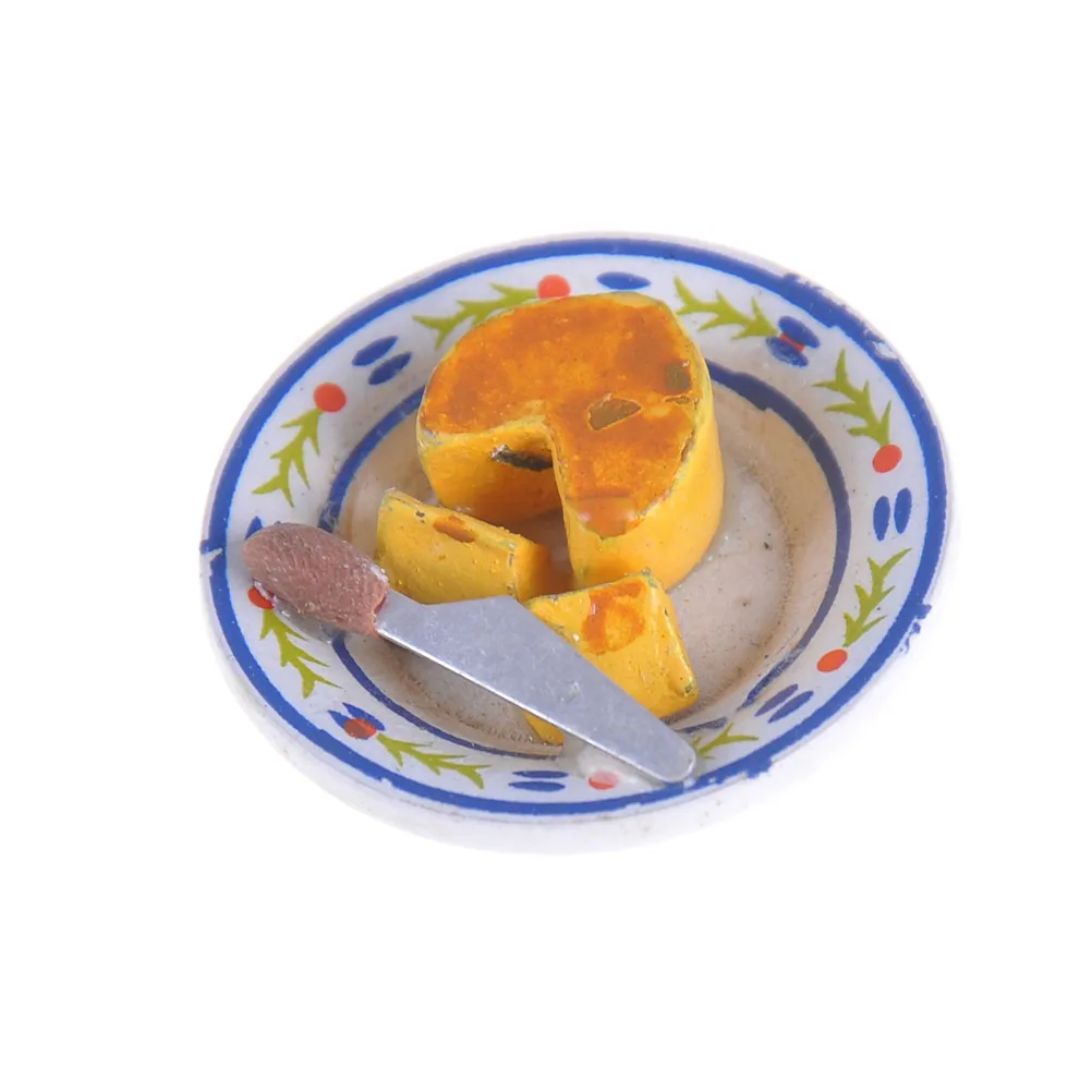 

Детская фарфоровая тарелка с едой, сыром, тортом, 3,3 см, настольное украшение, Классические ролевые игры, кухонные игрушки, подарки, подарки, ...