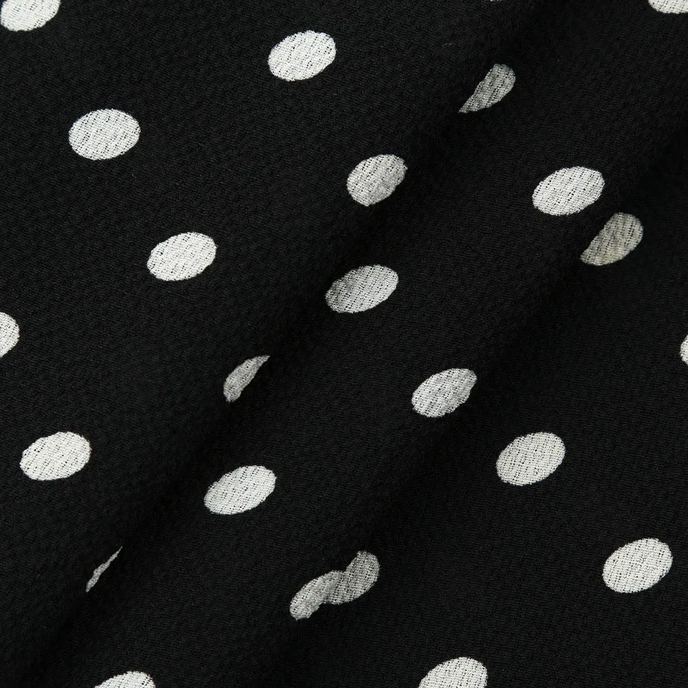 Модная Свободная рубашка в горошек женские повседневные топы с