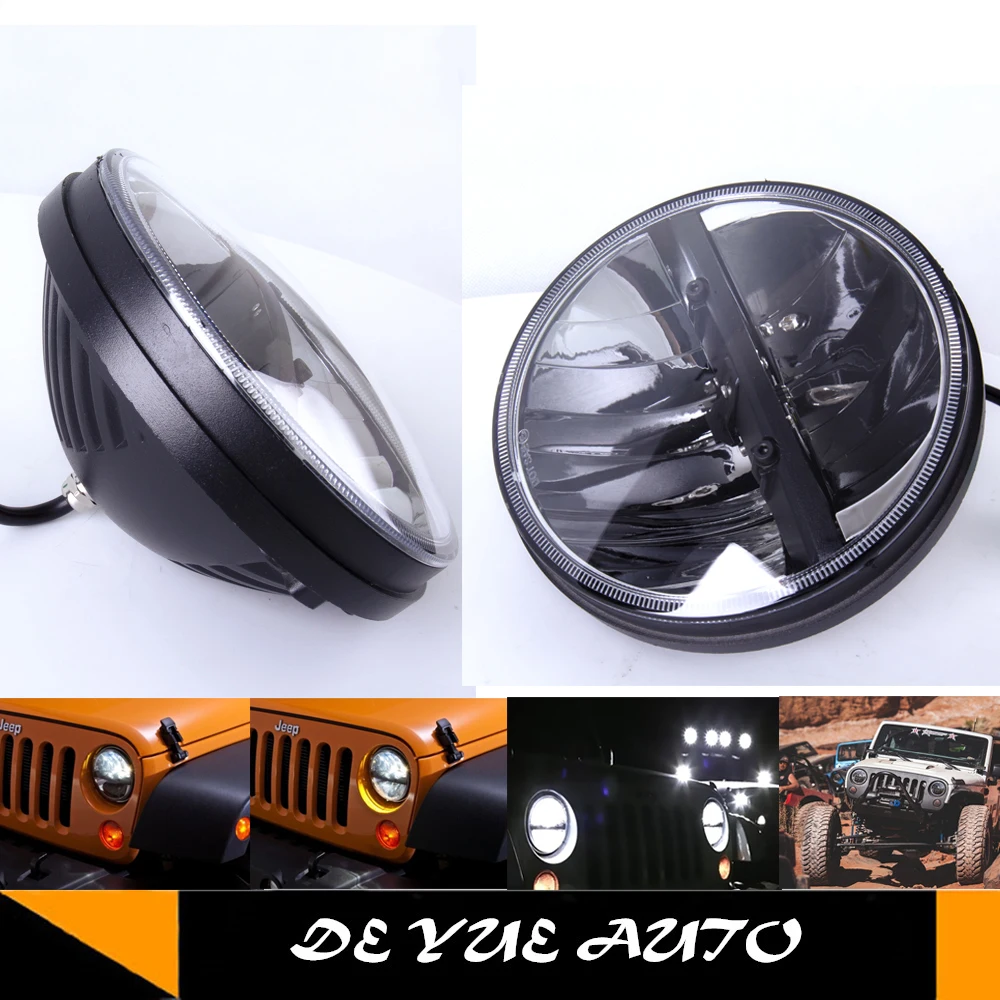 Водонепроницаемая 7 дюймовая светодиодная фара Lana Niva VAZ 2101 65w для Jeep wrangler Hummer