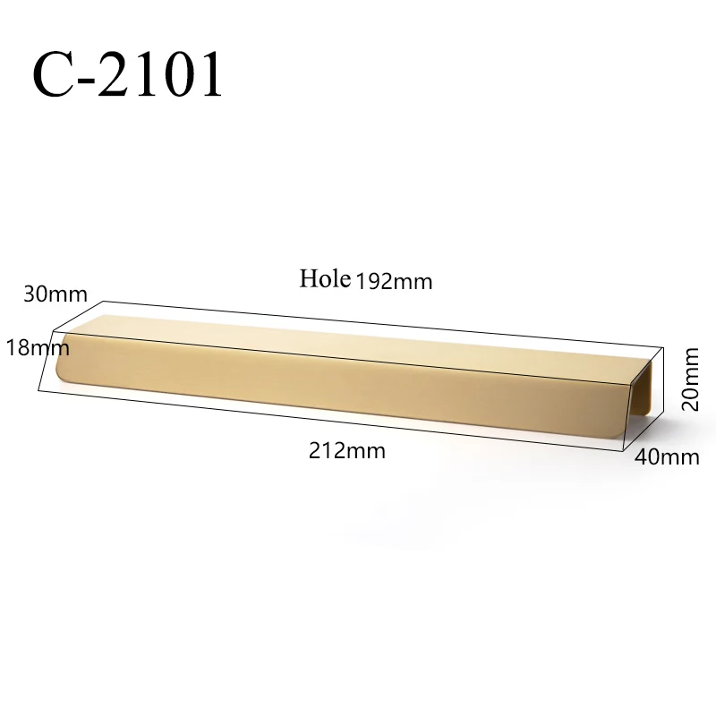 

Латунные скрытые ручки TINYHOB золотого цвета