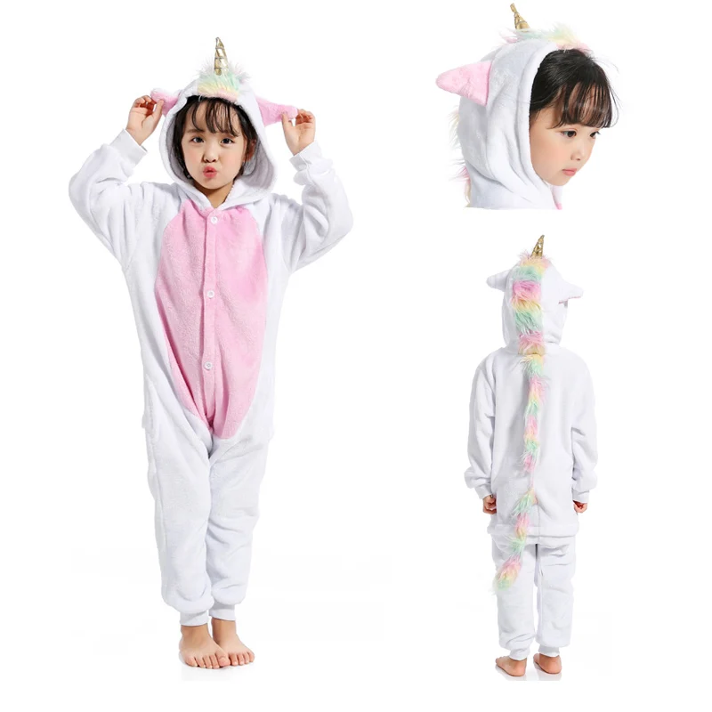 Детский костюм комбинезон Kugurumi в виде животного фланелевая мягкая цельная