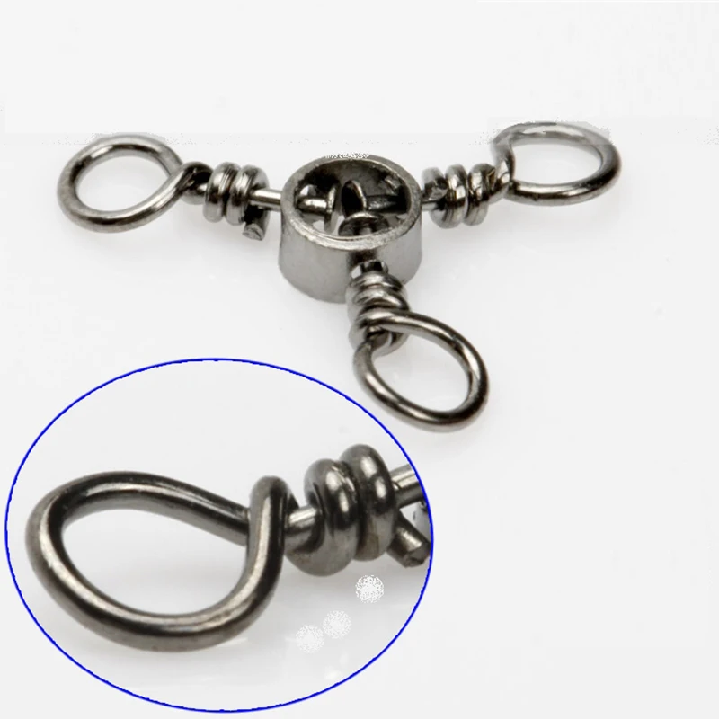 Набор рыболовных снастей 100 шт. (3 способа) Вертлюг Размер 4 #/6 #/8 # | Спорт и