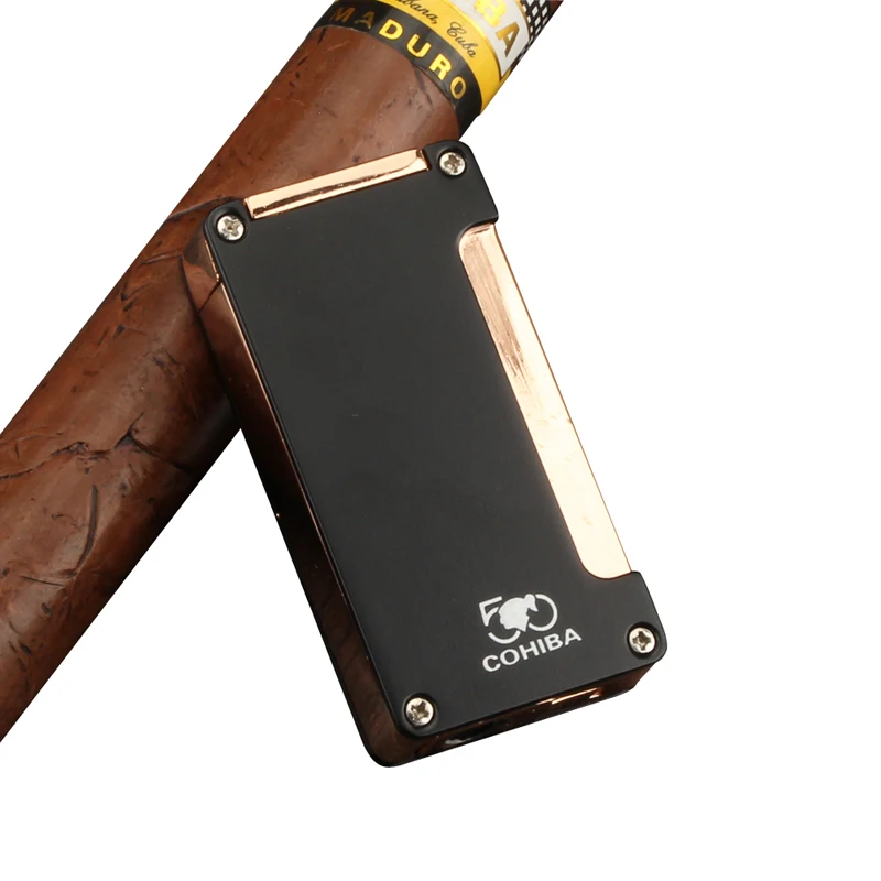 COHIBA металлическая зажигалка с защитой от ветра Мини Путешествия USB прикуриватель