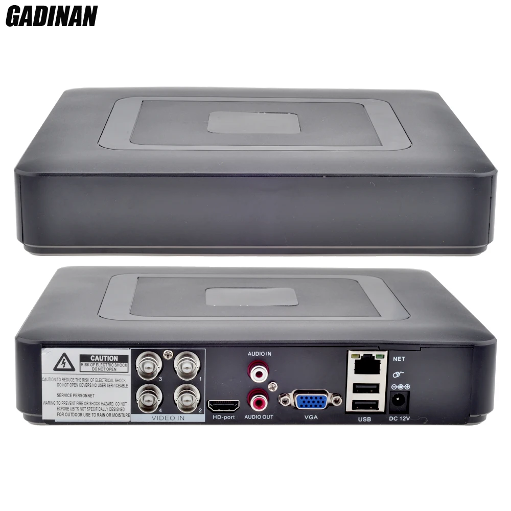 Мини камера видеонаблюдения GADINAN 4 канала AHDNH 1080N DVR 5 в 1 AHDM TVI CVI CVBS 960 H HDMI NVR
