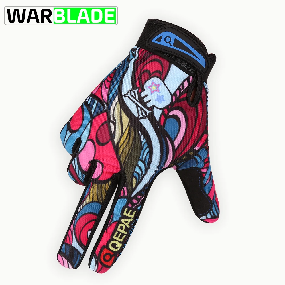 WarBLade Adjustable Durable Screen Cycling Gloves Men Women Sports Full Finger Anti Slip Bike Shockproof Colorful | Спорт и
