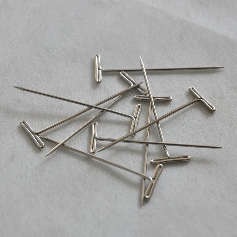 

T Pins Needles For Wig Hold On Canvas Block Head Profession Making Accessory Tools 60pcs/lot