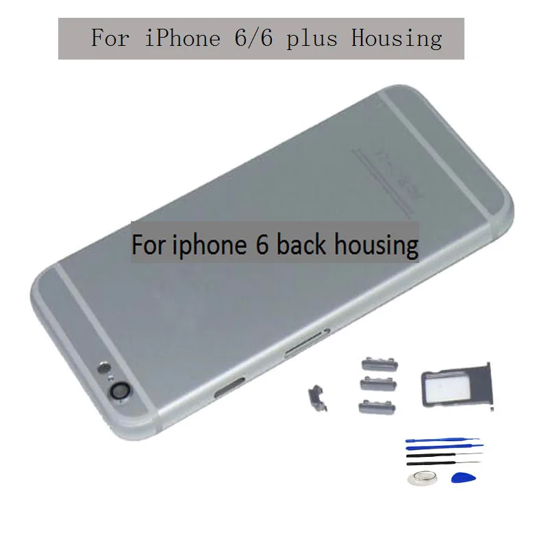 Новинка 4," задняя крышка для iphone 6 крышка батареи задняя крышка Корпус задняя дверь Чехол средняя рамка Шасси с боковой сборка кнопок