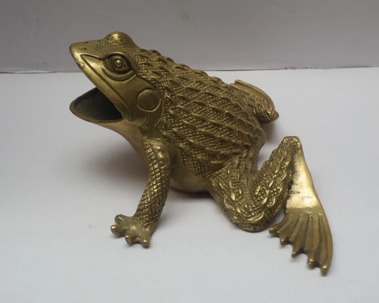 christmas decorations for home+ Metal crafts Home Decoration Chinese brass Carved Frog Statue/Feng Shui Scupture | Дом и сад