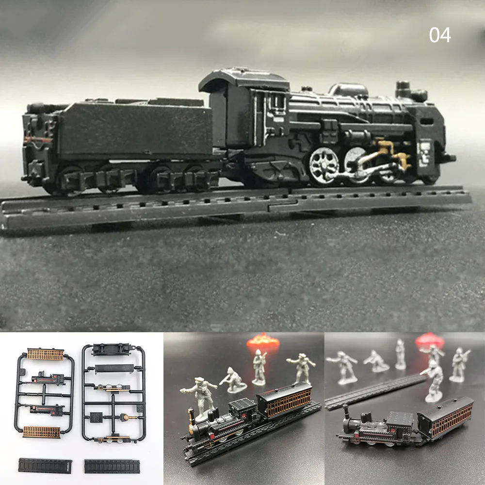 Victory 6 type 04 1:200 4D паровой Электрический Паровозик ПОЕЗД модель сборки головоломка коллекция мини поезд модель игрушка подарок - Цвет: Victory 6 type 04