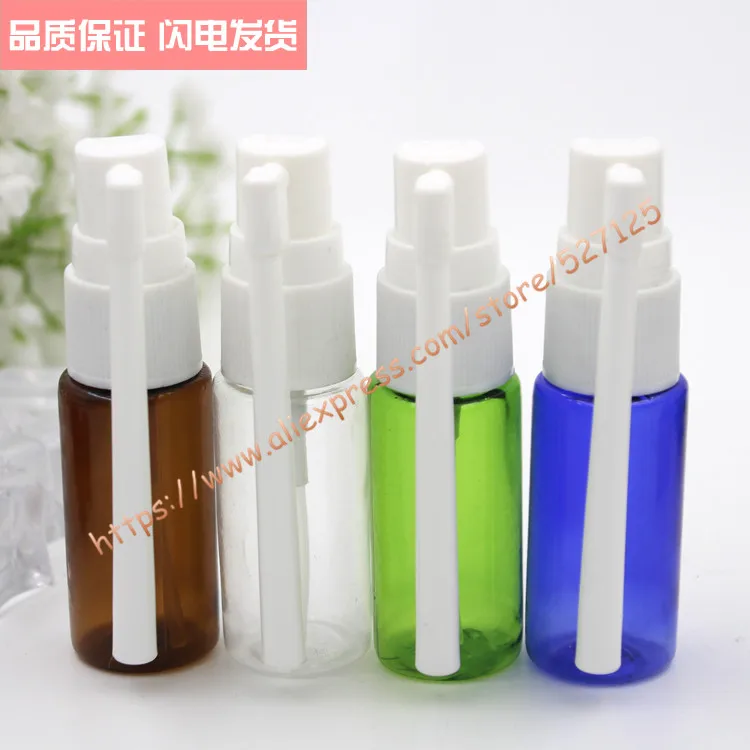 Флакон для образцов ПЭТ красивых цветов 15 мл с белым пластиковым насосом флакон