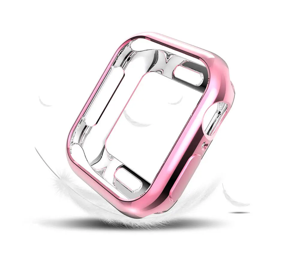 Защитный чехол для Apple Watch 4, 44 мм, iWatch band 3, 42 мм, 38 мм, 40 мм, 360 градусов, защита от падения, ТПУ, силиконовый защитный чехол