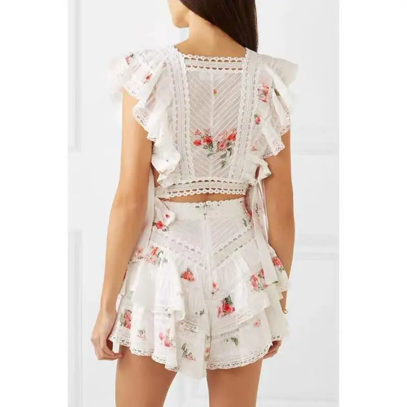 Новое поступление богемный Женский комплект из 2 предметов сексуальный топ с