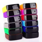 Модные спортивные солнцезащитные очки светодиодные детские часы мужские и женские студенты второго поколения браслет светодиодные силиконовые часы