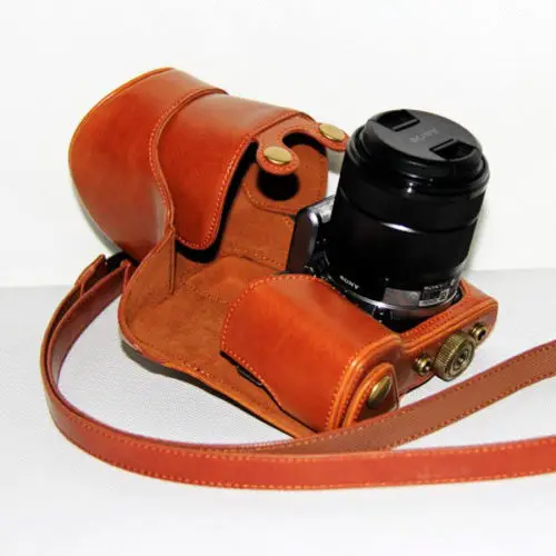 Кожа Камера сумка для Sony NEX-5R 5N 5 т с 16-50 мм объектив Бесплатная доставка мир