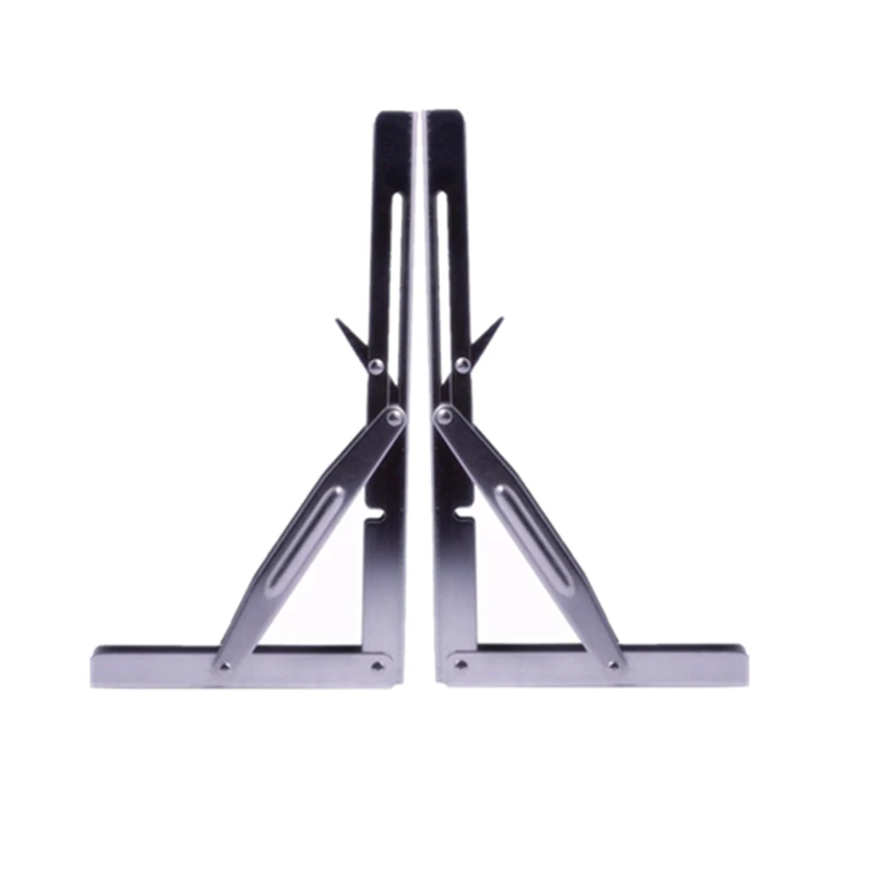 

2 pieces STAINLESS STEEL FOLDING SHELF BENCH TABLE BRACKET 250KG LOAD HEAVY DUTY