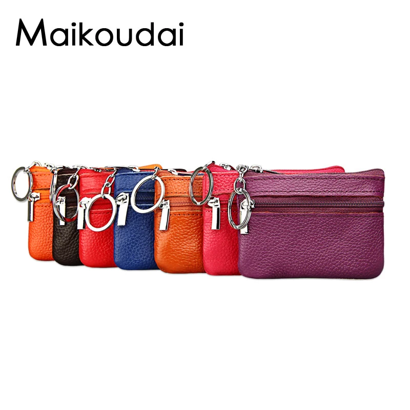 Maikoudai Лидер продаж кошелек сумка унисекс карты монета Key Holder молния черный