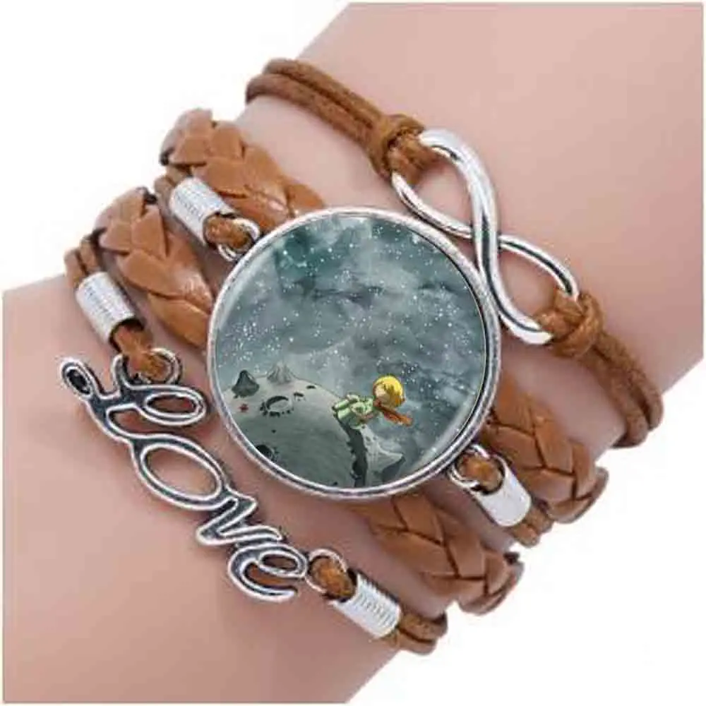 Браслет со стеклом в виде фильма Маленький принц браслет с фото украшения из