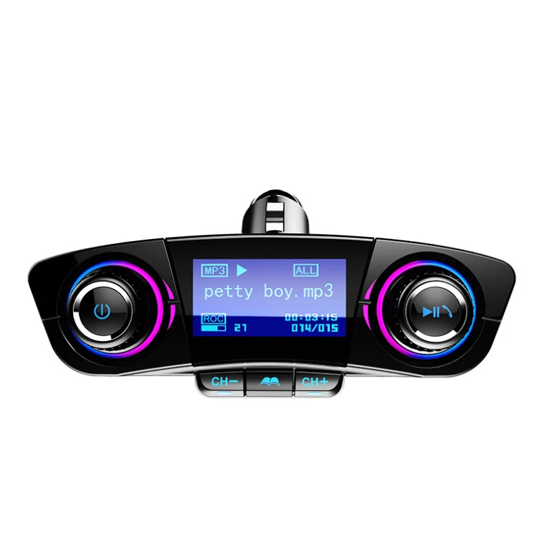 ACCNIC fm-передатчик Aux модулятор Bluetooth Handsfree автомобильный комплект автомобильный аудио mp3-плеер с Умной зарядкой двойной USB Автомобильное зарядное устройство