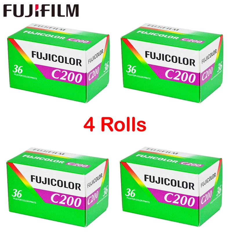 Цветная пленка Fujifilm C200 35 мм 4 рулона/партия 36 экспозиций для камер формата 135 Lomo Holga