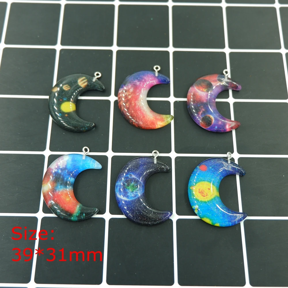 Милый комплект звездного неба подвески в виде Луны звезд сердечек для
