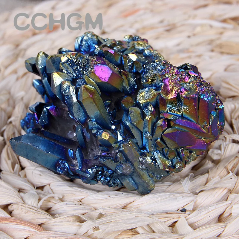 100 г натуральный Титан камни из кварца с кристаллами драгоценного камня минералы