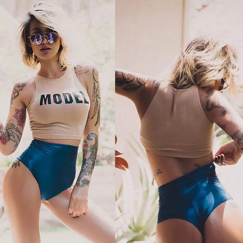 Женская майка для плавания без рукавов сексуальная пляжная рубашка с буквенным