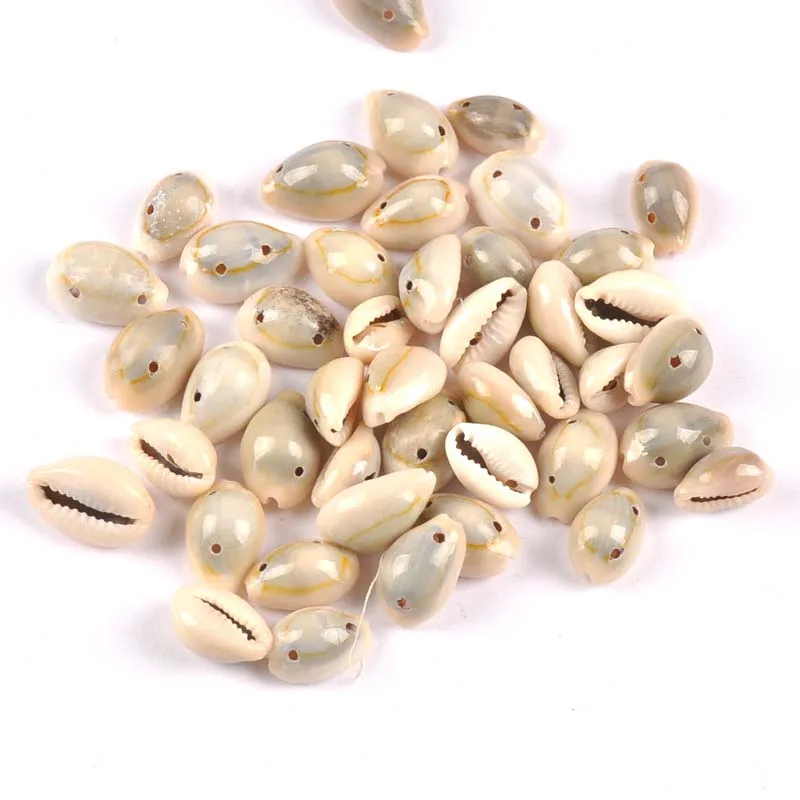 Серый натуральный спиральный корпус Diy ремесло 2 отверстия ракушки для ювелирных