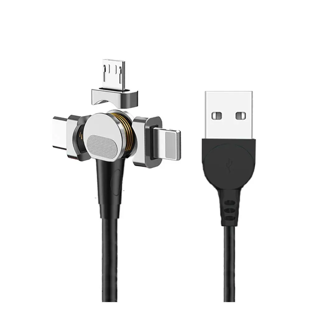 Магнитный кабель Micro usb type C для IPhone кабель 180 градусов локоть 1 м 2.4A провод для быстрого заряда Магнитный кабель для зарядки телефона