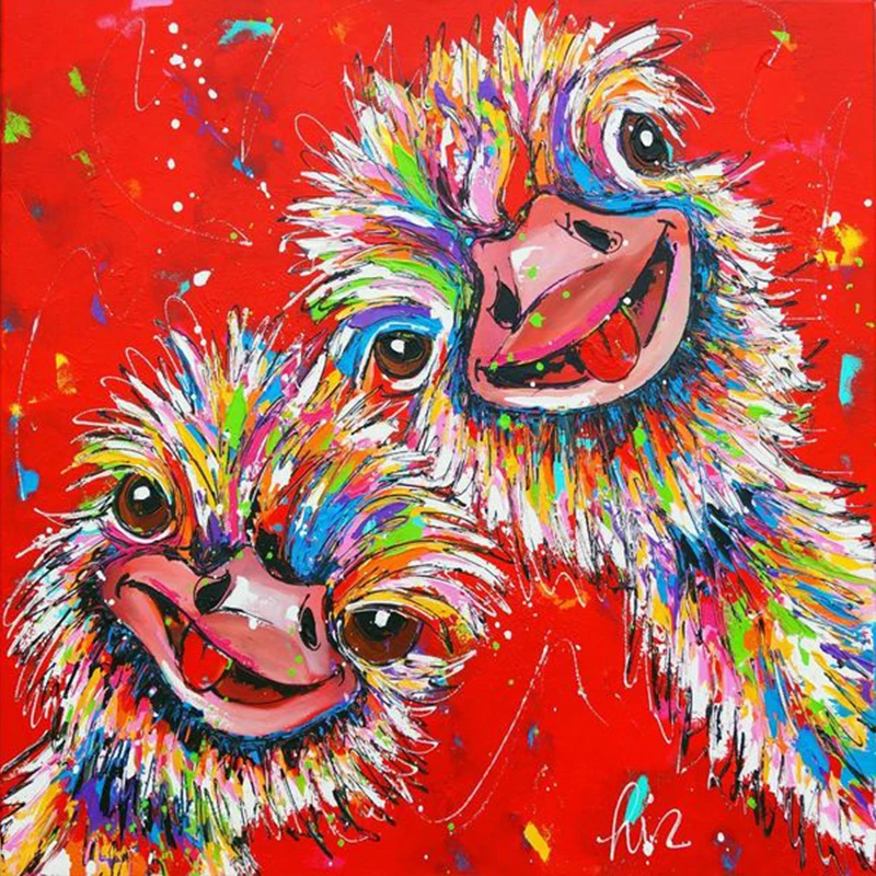 

Full Square/Round Drill 5D DIY Diamond Painting "Cartoon ostrich" 3D Embroidery Cross Stitch Mosaic Rhinestone Home Decor Gift