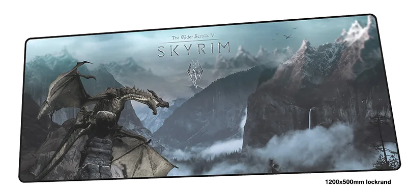 Skyrim коврик для мыши с изображением 1200x500 мм личность игровой геймер игра под заказ