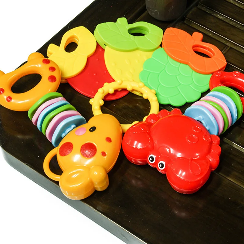 Plastic Hand Bell Rattle Funny Educational Mobiles Toys Xmas Birthday Gifts1pc Rattles Develop Baby Intelligence Grasping | Игрушки и