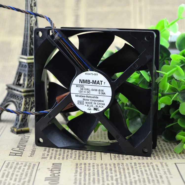 Бесплатная доставка Для NMB 3610RL 04W B56 FB4 DC 12V 0.38A 4 проводной контактный разъем 90 мм