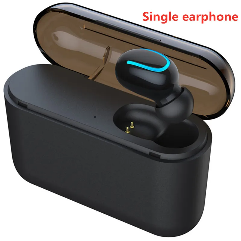 Single Black Беспроводные наушники TWS с Bluetooth 5,0 Q32, беспроводные наушники Bluetooth, спортивные наушники, спортивные наушники PK HBQ - Цвет: Single Black