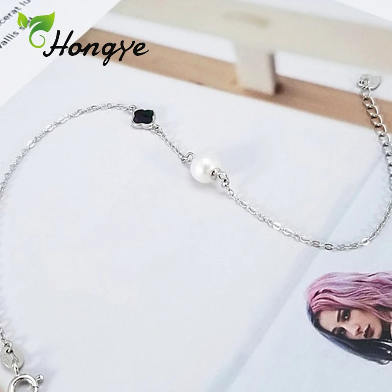 Hongye Clover кулон женский браслет Стерлинговое Серебро 925 пробы цепочка