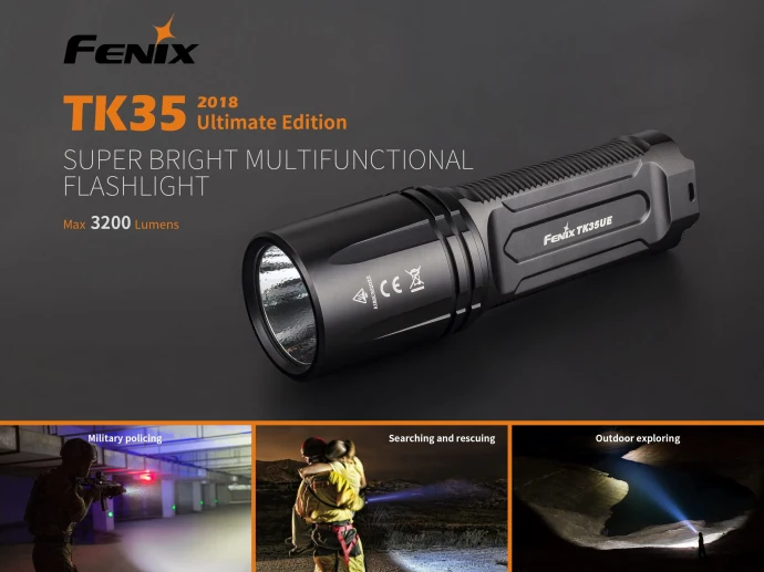 Фонарь Тактический Fenix TK35UE CREE XHP70 3200 люмен алюминиевый фонарь | Лампы и освещение