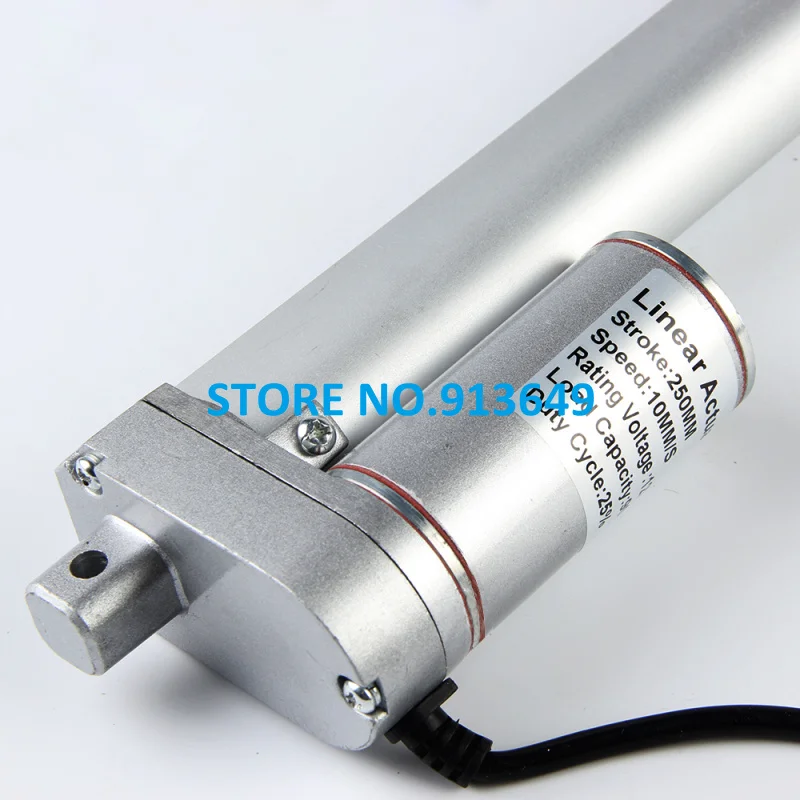 Фото Многофункциональный 250 мм/10 дюймовый ход 900N DC 12V электрический линейный привод Многофункциональный 250 мм/10 дюймовый ход 900N DC 12V электрический линейный привод