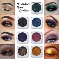 phoera eyeshadow glitter powder shimmering colors pigment eye shadow highlighter metallic silty texture eye cosmetic make up t