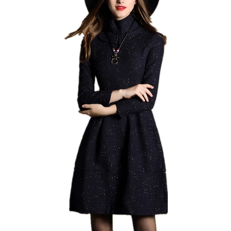 

European and American fashion jacquard ladies dress large spring and autumn new high-quality tide TX37