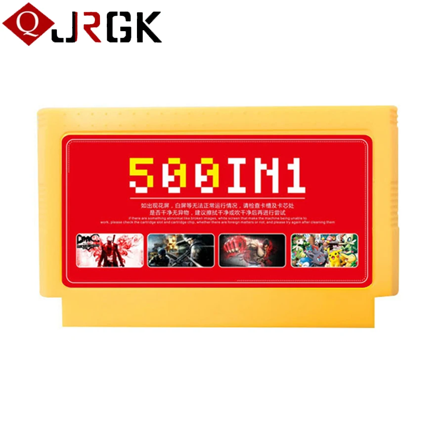 Новое поступление 500 в 1 классическая коллекция игр 8 бит 60 пин игровая карта для